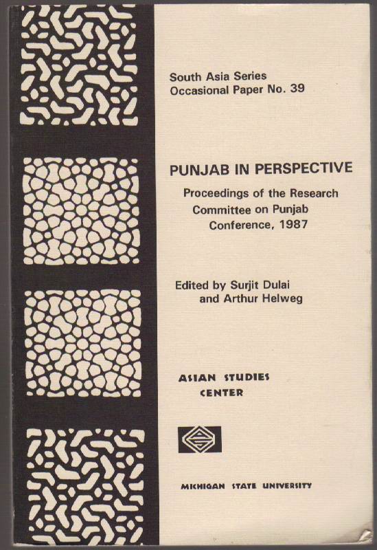 Image for Punjab in Perspective: Proceedings of the Research Committee on Punjab Conference, 1987: South Asia Series Occasional Paper No. 39